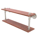 Allied Brass Pipeline Collection 22 Inch Ironwood Double Shelf P-470-22-DWS-SN