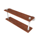 Allied Brass Pipeline Collection 22 Inch Ironwood Double Shelf P-470-22-DWS-WHM