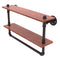 Allied Brass Pipeline Collection 22 Inch Double Ironwood Shelf with Towel Bar P-480-22-DWSTB-ABZ