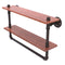 Allied Brass Pipeline Collection 22 Inch Double Ironwood Shelf with Towel Bar P-480-22-DWSTB-ORB