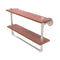 Allied Brass Pipeline Collection 22 Inch Double Ironwood Shelf with Towel Bar P-480-22-DWSTB-SN