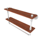 Allied Brass Pipeline Collection 22 Inch Double Ironwood Shelf with Towel Bar P-480-22-DWSTB-WHM