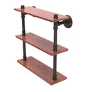 Allied Brass Pipeline Collection 16 Inch Ironwood Triple Shelf P-490-16-TWS-ORB