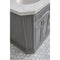 Water Creation 60" Palace Collection Quartz Carrara Cashmere Gray Bathroom Vanity Set with Hardware in Chrome Finish PA60QZ01CG-000000000