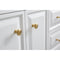 Water Creation 60" Palace Collection Quartz Carrara Pure White Bathroom Vanity Set with Hardware and F2-0012 Faucets in Satin Gold Finish and Only Mirrors in Chrome Finish PA60QZ06PW-E18TL1206