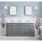 Water Creation 72" Palace Collection Quartz Carrara Cashmere Gray Bathroom Vanity Set with Hardware in Satin Gold Finish and Only Mirrors in Chrome Finish PA72QZ06CG-E18000000