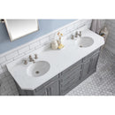 Water Creation 72" Palace Collection Quartz Carrara Cashmere Gray Bathroom Vanity Set with Hardware and F2-0013 Faucets in Polished Nickel PVD Finish PA72QZ05CG-000FX1305