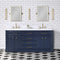 Water Creation Palace 72" Double Sink White Quartz Countertop Vanity in Monarch Blue and Mirrors PA72QZ06MB-E18000000