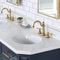 Water Creation Palace 72" Double Sink White Quartz Countertop Vanity in Monarch Blue with Hook Faucets and Mirrors PA72QZ06MB-E18TL1206