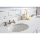 Water Creation 72" Palace Collection Quartz Carrara Pure White Bathroom Vanity Set with Hardware and F2-0009 Faucets in Polished Nickel PVD Finish PA72QZ05PW-000BX0905