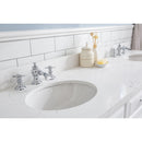 Water Creation 72" Palace Collection Quartz Carrara Pure White Bathroom Vanity Set with Hardware and F2-0013 Faucets in Chrome Finish PA72QZ01PW-000FX1301