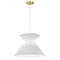 Dainolite 1 Light Patricia Pendant  Jtone Wht Shade Agb PAT-181P-AGB-790