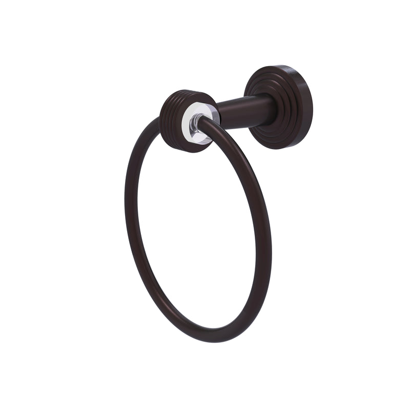Allied Brass Pacific Beach Collection Towel Ring with Groovy Accents PB-16G-ABZ