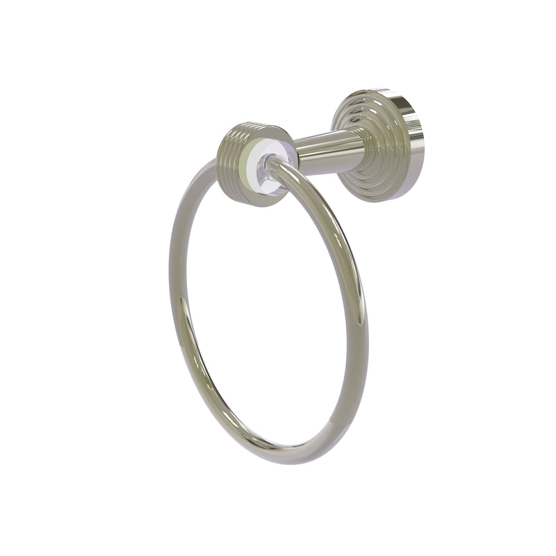 Allied Brass Pacific Beach Collection Towel Ring with Groovy Accents PB-16G-PNI