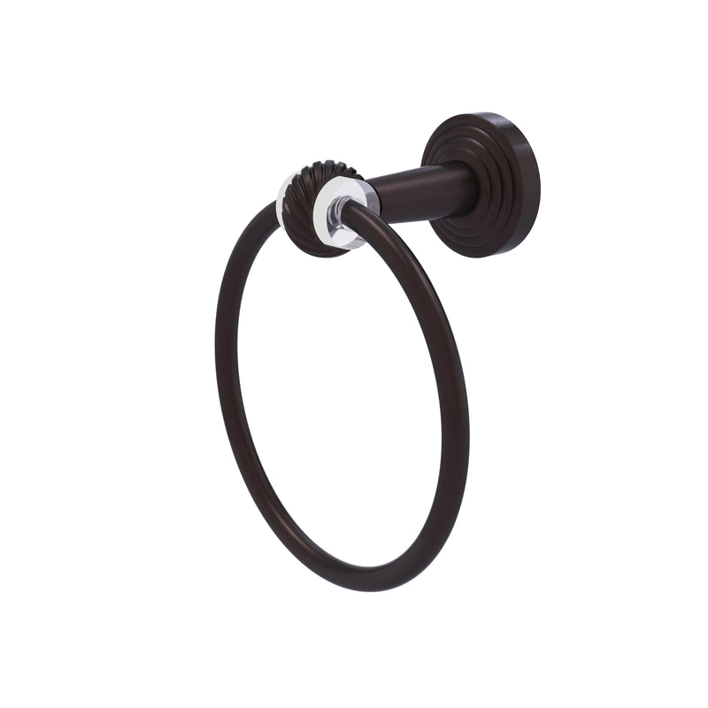 Allied Brass Pacific Beach Collection Towel Ring with Twisted Accents PB-16T-ABZ