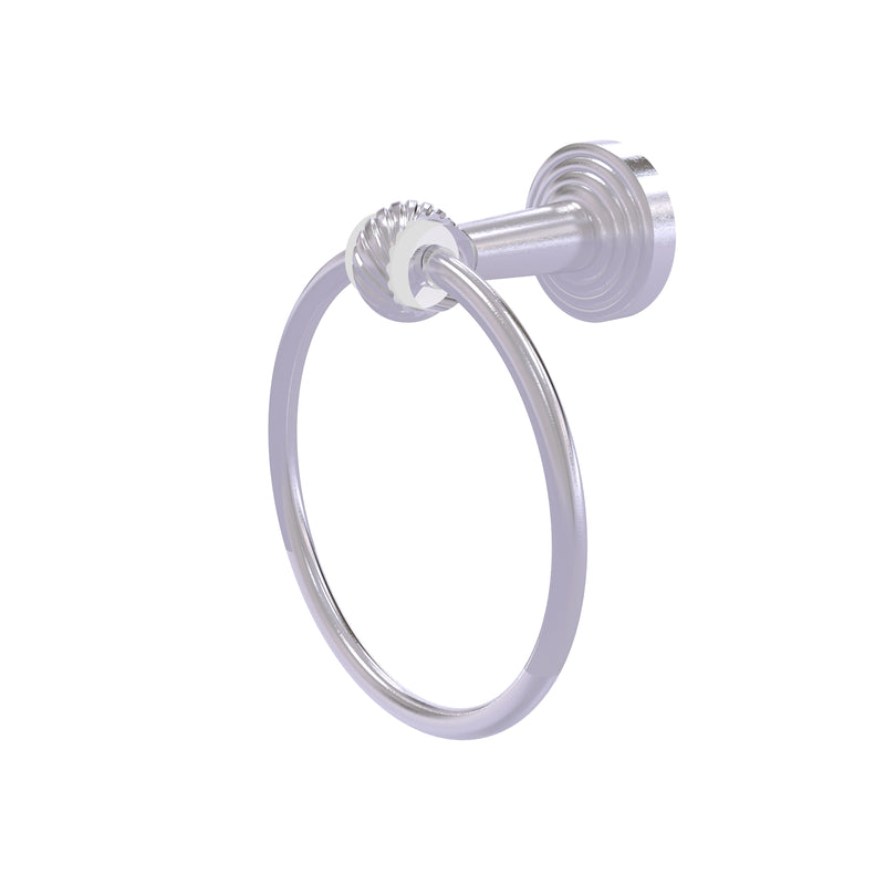 Allied Brass Pacific Beach Collection Towel Ring with Twisted Accents PB-16T-SCH