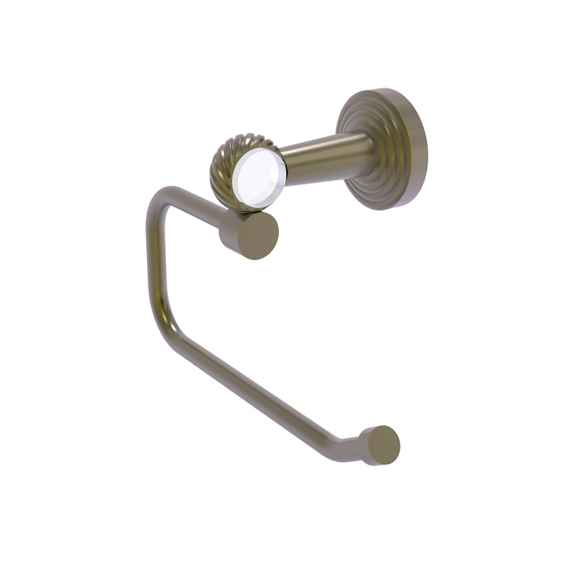 Allied Brass Pacific Beach Collection European Style Toilet Tissue Holder with Twisted Accents PB-24ET-ABR