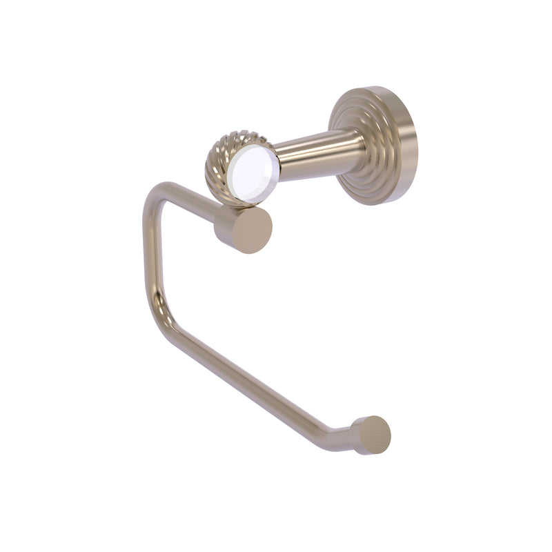 Allied Brass Pacific Beach Collection European Style Toilet Tissue Holder with Twisted Accents PB-24ET-PEW