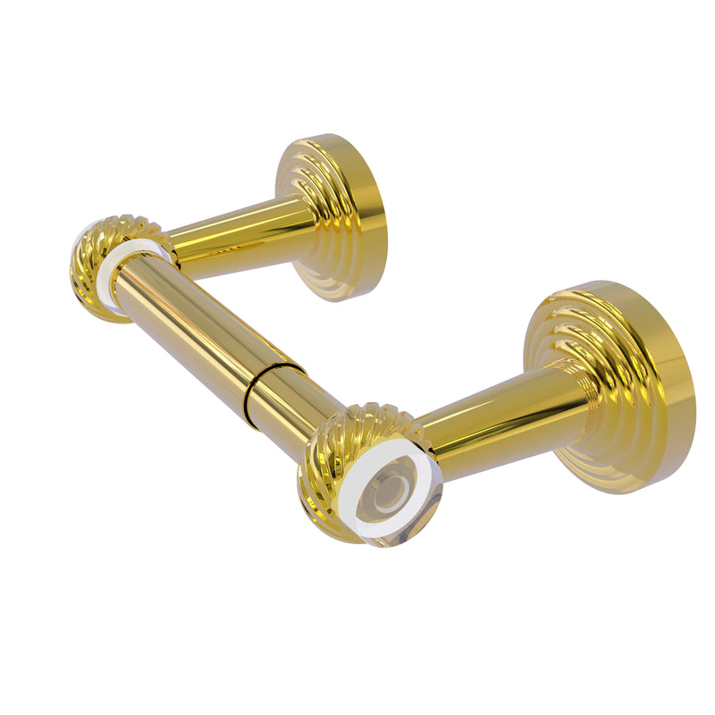 Allied Brass Pacific Beach Collection Two Post Toilet Tissue Holder with Twisted Accents PB-24T-PB