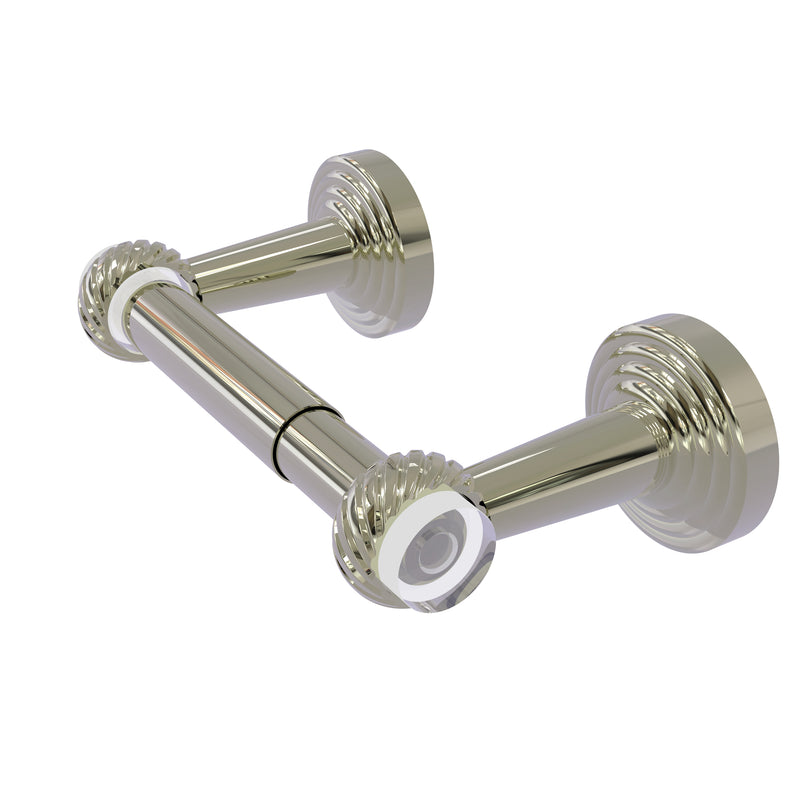 Allied Brass Pacific Beach Collection Two Post Toilet Tissue Holder with Twisted Accents PB-24T-PNI