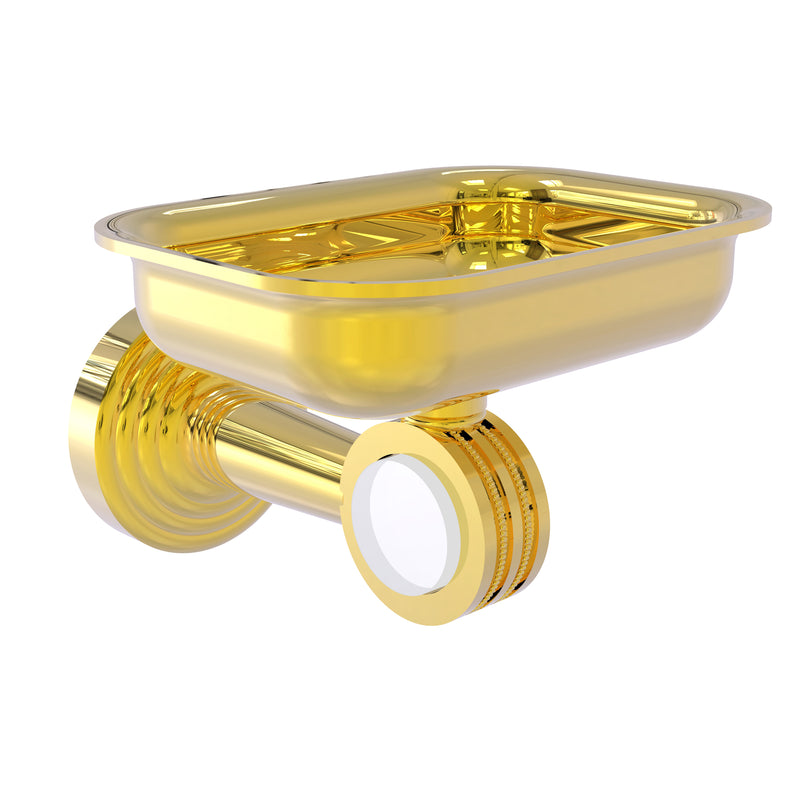 Allied Brass Pacific Beach Collection Wall Mounted Soap Dish Holder with Dotted Accents PB-32D-PB
