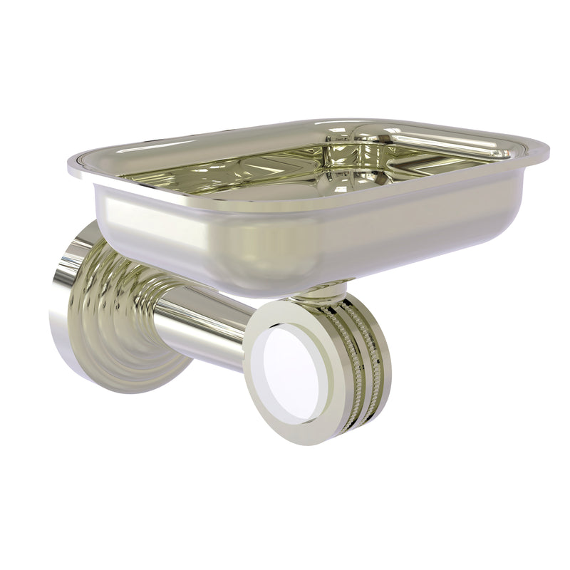 Allied Brass Pacific Beach Collection Wall Mounted Soap Dish Holder with Dotted Accents PB-32D-PNI