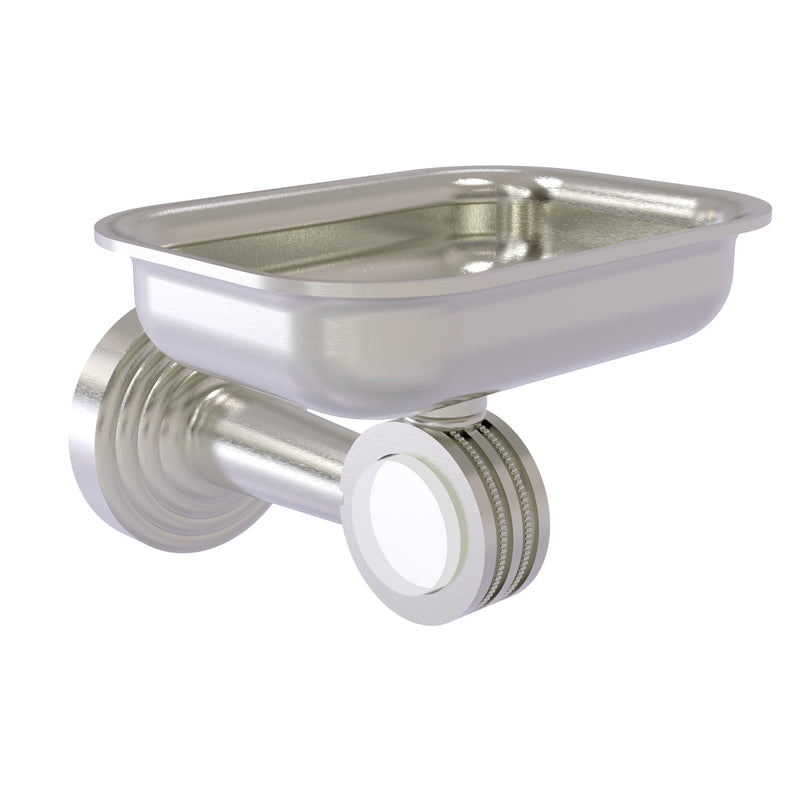 Allied Brass Pacific Beach Collection Wall Mounted Soap Dish Holder with Dotted Accents PB-32D-SN