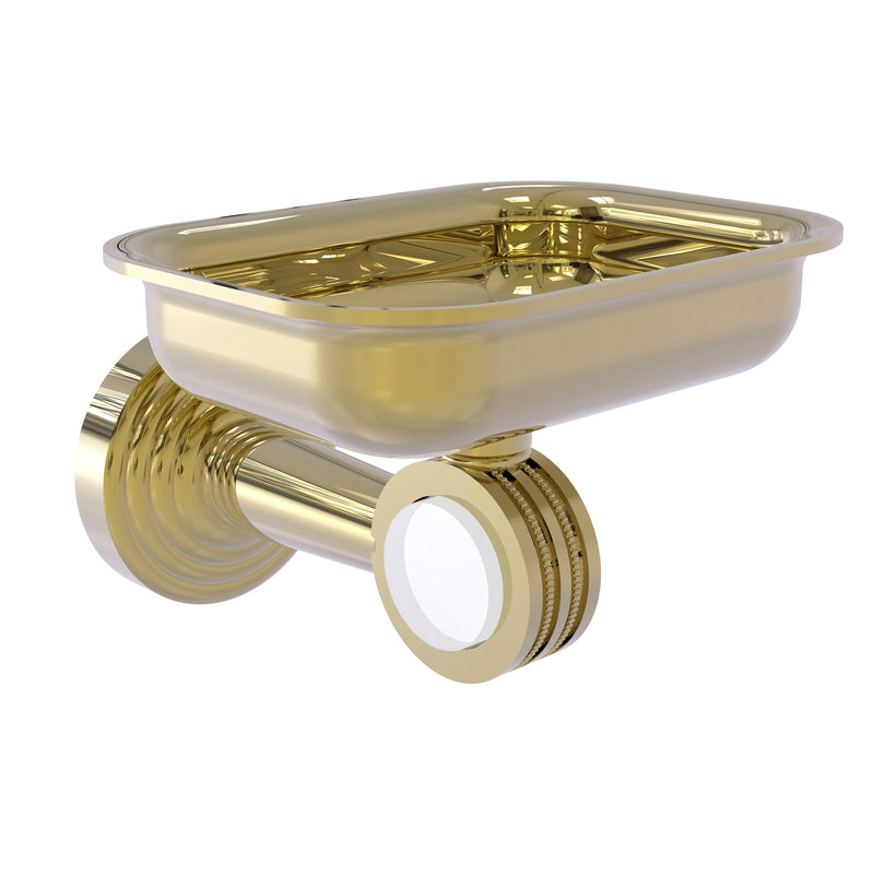 Allied Brass Pacific Beach Collection Wall Mounted Soap Dish Holder with Dotted Accents PB-32D-UNL