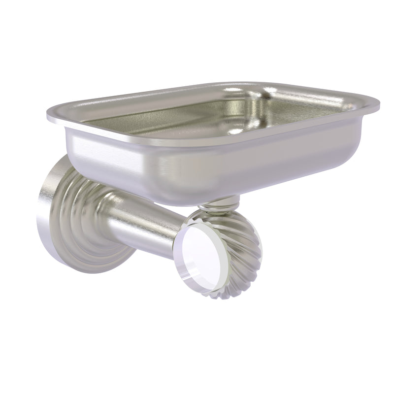 Allied Brass Pacific Beach Collection Wall Mounted Soap Dish Holder with Twisted Accents PB-32T-SN