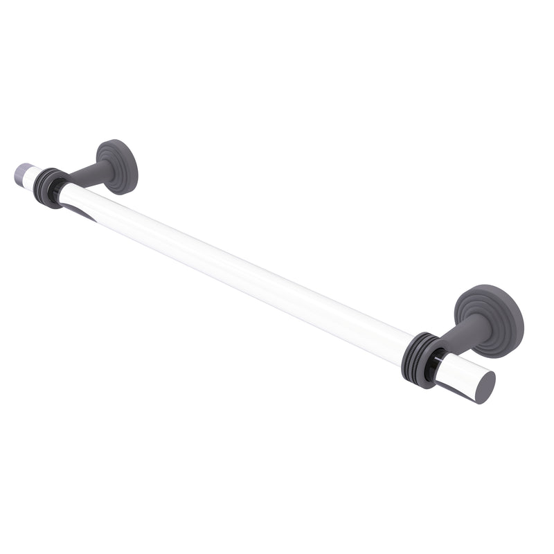 Allied Brass Pacific Beach Collection 24 Inch Towel Bar with Dotted Accents PB-41D-24-GYM