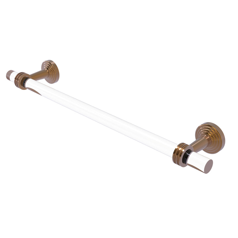 Allied Brass Pacific Beach Collection 30 Inch Towel Bar with Dotted Accents PB-41D-30-BBR