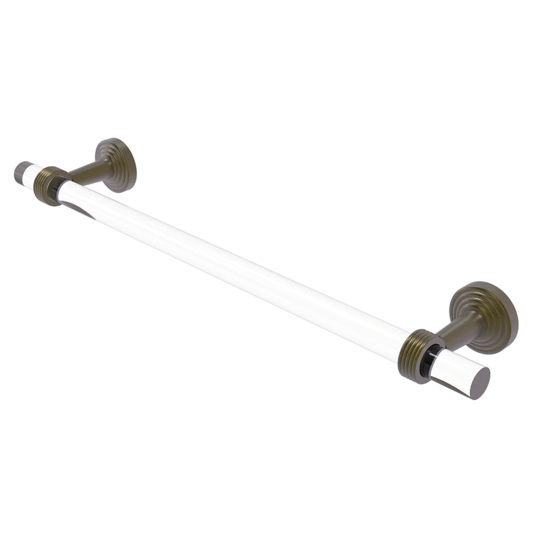 Allied Brass Pacific Beach Collection 18 Inch Towel Bar with Groovy Accents PB-41G-18-ABR