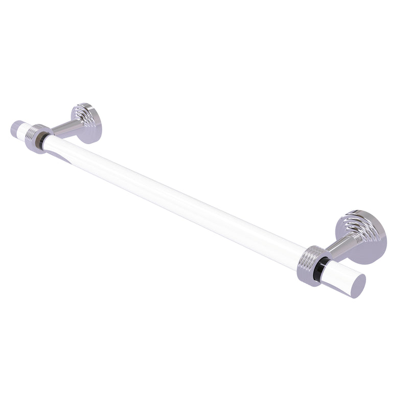 Allied Brass Pacific Beach Collection 18 Inch Towel Bar with Groovy Accents PB-41G-18-PC