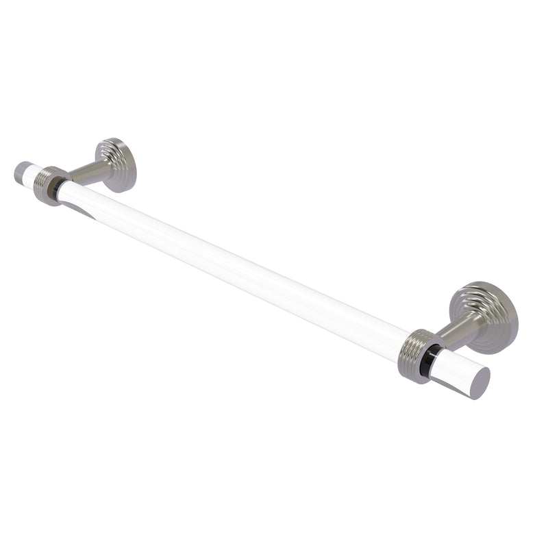 Allied Brass Pacific Beach Collection 18 Inch Towel Bar with Groovy Accents PB-41G-18-SN