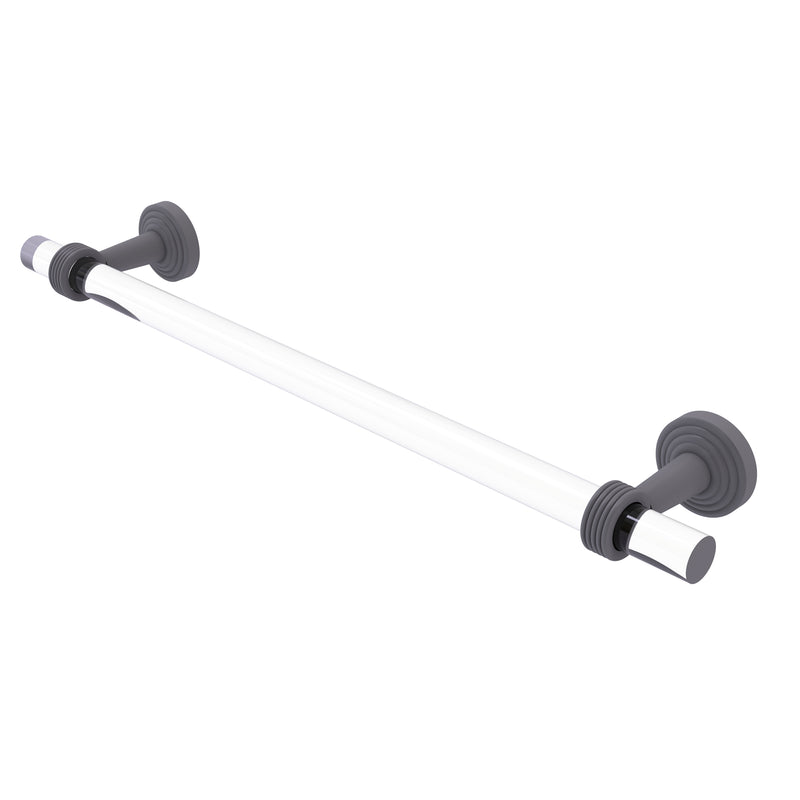 Allied Brass Pacific Beach Collection 30 Inch Towel Bar with Groovy Accents PB-41G-30-GYM