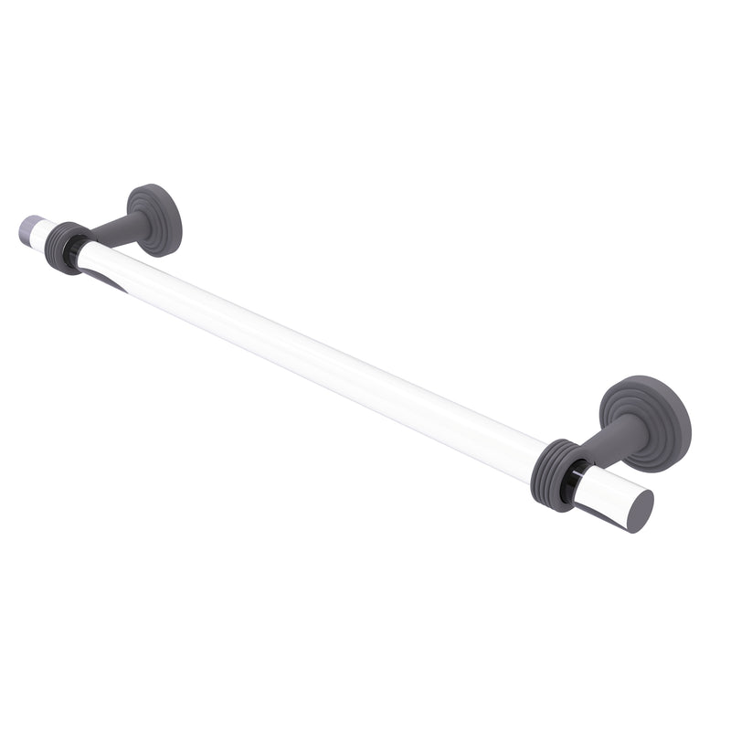 Allied Brass Pacific Beach Collection 36 Inch Towel Bar with Groovy Accents PB-41G-36-GYM