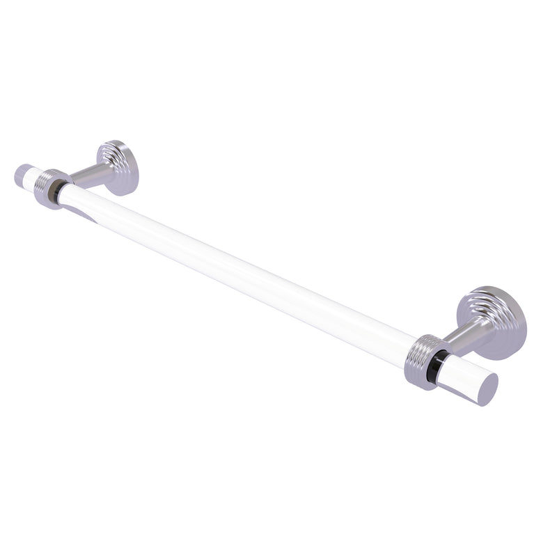 Allied Brass Pacific Beach Collection 36 Inch Towel Bar with Groovy Accents PB-41G-36-SCH