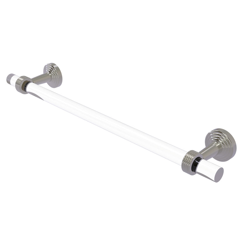 Allied Brass Pacific Beach Collection 36 Inch Towel Bar with Groovy Accents PB-41G-36-SN