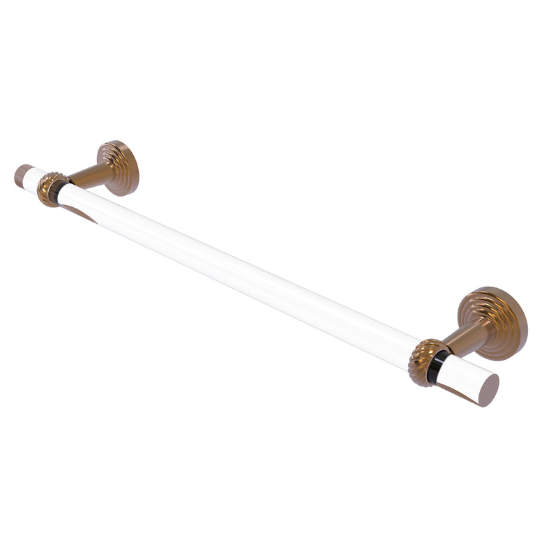 Allied Brass Pacific Beach Collection 24 Inch Towel Bar with Twisted Accents PB-41T-24-BBR