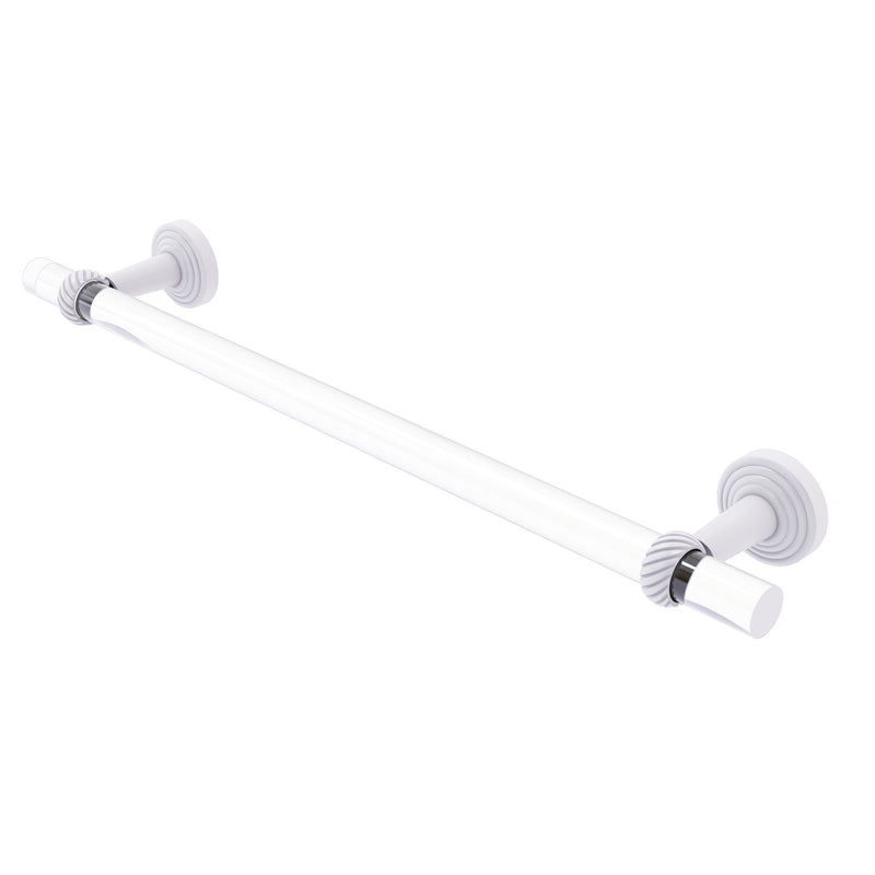 Allied Brass Pacific Beach Collection 24 Inch Towel Bar with Twisted Accents PB-41T-24-WHM