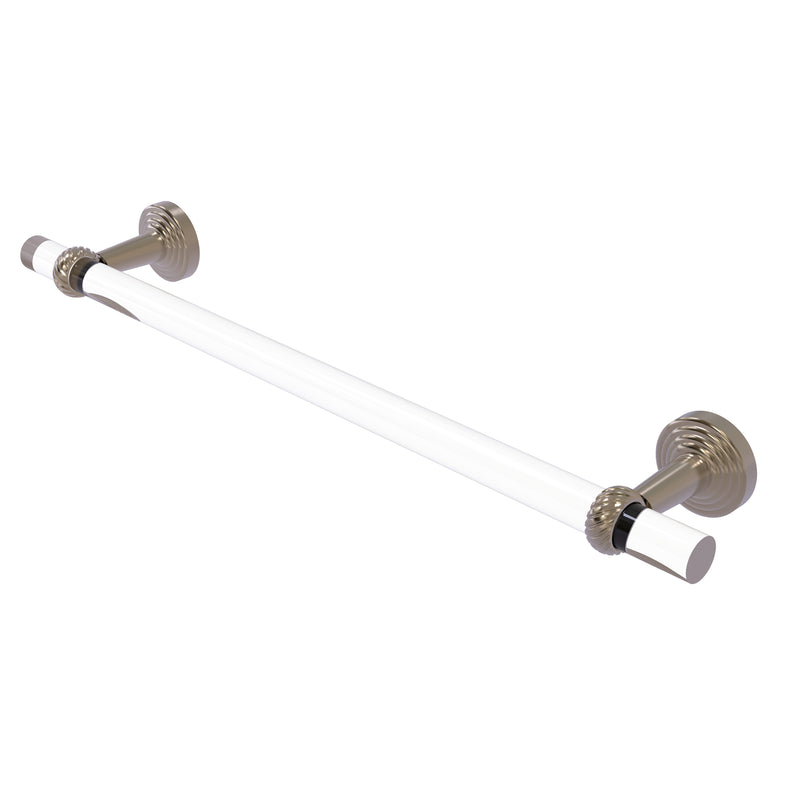 Allied Brass Pacific Beach Collection 30 Inch Towel Bar with Twisted Accents PB-41T-30-PEW