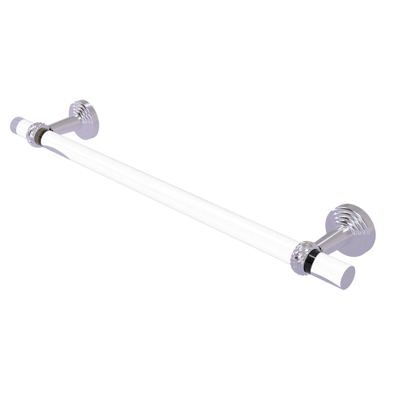 Allied Brass Pacific Beach Collection 30 Inch Towel Bar with Twisted Accents PB-41T-30-SCH