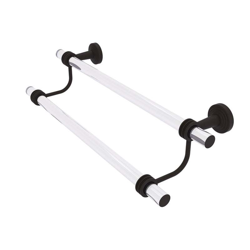 Allied Brass Pacific Beach Collection 18 Inch Double Towel Bar with Dotted Accents PB-72D-18-ORB