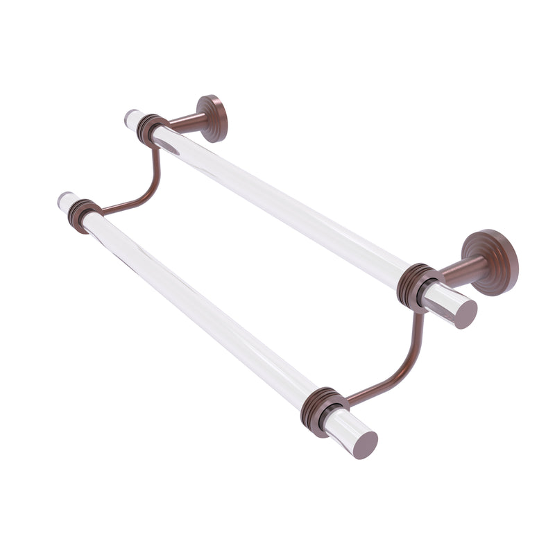 Allied Brass Pacific Beach Collection 24 Inch Double Towel Bar with Dotted Accents PB-72D-24-CA