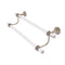 Allied Brass Pacific Beach Collection 24 Inch Double Towel Bar with Dotted Accents PB-72D-24-PEW