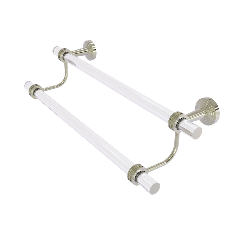 Allied Brass Pacific Beach Collection 24 Inch Double Towel Bar with Dotted Accents PB-72D-24-PNI