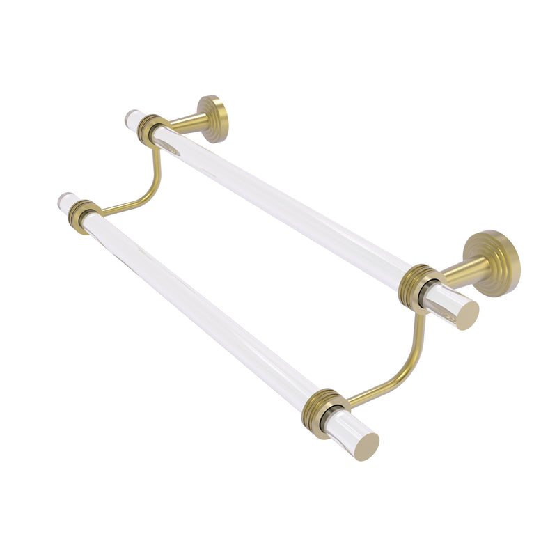 Allied Brass Pacific Beach Collection 24 Inch Double Towel Bar with Dotted Accents PB-72D-24-SBR