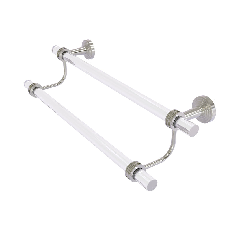 Allied Brass Pacific Beach Collection 24 Inch Double Towel Bar with Dotted Accents PB-72D-24-SN