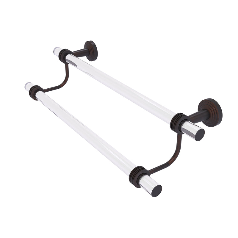 Allied Brass Pacific Beach Collection 30 Inch Double Towel Bar with Dotted Accents PB-72D-30-VB