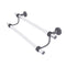 Allied Brass Pacific Beach Collection 36 Inch Double Towel Bar with Dotted Accents PB-72D-36-GYM